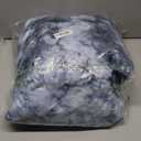 COOVA Faux Fur Throw Blanket for Couch, Cozy Soft and Fuzzy Plush Rabbit Fur Bubble Blanket for Sofa Bedroom Living Room, 60x80 Inches Tie Dye Light Blue