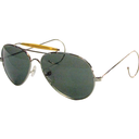 Rothco Aviator Air Force Style 58MM Sunglasses with Case, Green Lenses