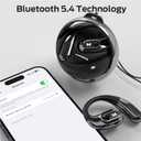 Monster Open Ear Headphones AC330, Wireless Earbuds Bluetooth 5.4 with Clear Talk, Stylish Rotating Case with Lanyard, Type-C Charging, Comfort Fit, 24H Playback, IPX5 Water Resistant, Black