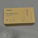 VssoPlor Type C Wireless Mouse USB C Rechargeable Portable Quiet Laptop Mouse USB and Type C Receiver Dual Mode Mice for PC, Laptop, MacBook, Tablet-Black Gold