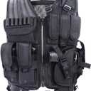 vAv YAKEDA Tactical Vest Outdoor Ultra-Light Breathable Training Airsoft Vest Adjustable for Adults (One Size, Black)