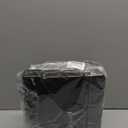 Velvet Ring Box, Earring Jewelry Gift Display Case, Black Square Ring Pendant Storage Holder for Proposal Engagement, Wedding, Anniversary