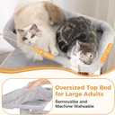 53”Cat Tree with Hammock & Extra Large Bed 23x12” for Large Cats