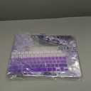 May Chen Compatible with M4 MacBook Air 15 inch Case 2025 2024 2023 A3241 A3114 M3 A2941 M2 with Liquid Retina Display & Touch ID, Plastic Hard Shell with Keyboard Cover - Watercolor Purple Floral