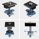 Anbte 10pcs Solar Panels Mid Clamps for Unistrut, Aluminium Solar Panel Brackets 30mm/35mm, Mounting Kit for Metal Roof, Tin Roof, Flat Roof, Sheet Roof, Black