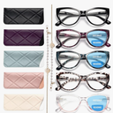 Gaoye 3 Pack Bifocal Readers+ 2 Pack Reading Glasses Women Oversized Cat Eye Magnifying Blue Light Blocking Computer Readers