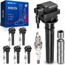 KAX Set of 6 Ignition Coils & Iridium Spark Plugs w/Magnetic Socket for Chrysler Pacifica 2004-2006, 300 2005, 300M 1999-2004, Concorde 1998-2004, Magnum 2005, Intrepid 1998-04, LHS 1999-01, UF269