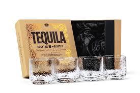 GLASSIQUE CADEAU Tequila Sipping and Cocktail Glasses | Set of 4 | 10 oz Hammered Rocks Glasses for Drinking Mezcal, Margarita, Paloma | Thick Lowball Glasses | Tequila Glassware Collection