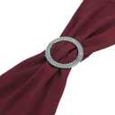 WELMATCH Burgundy Spandex Chair Bands Sashes - 50 pcs Wedding Banquet Party Event Decoration Chair Bows Ties (Burgundy, 50 pcs)
