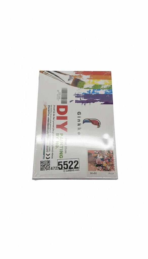 Ginkko Paint by Numbers for Adults Beginner & Kids Ages 8-12 with Wooden Frame Easy Acrylic on Canvas 9x12 inch with Paints and Brushes, Girls and Flowers(Include Framed), 9*12 flower framed