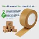 Lichamp Kraft Packing Tape, Brown Kraft Gummed Tape for Packing Boxes, Shipping Cardboard and Carton Sealing, 6 Rolls x 2 inch x 55 Yard x 7 mil, B206BN