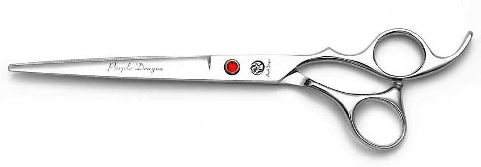 Purple Dragon 4/5"/5.5"/6"/6.5"/7"/7.5"/8"/9"/10" Sharp Edge Salon Hair Cutting Shears - Pet/Dog Grooming Scissors with Bag - Perfect for Barber or Pet Groomer
