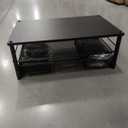 Desktop Monitor Stand with Drawers, 2-Layer Elevated Computer Laptop Riser with Storage, Metal Mesh Organizer Rack for Office