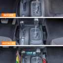 Savadicar GT-3 JK Shifter Storage Box, Gear Shift Console Side Tray Organizer for 2011-2018 Jeep Wrangler JK JKU, Interior Accessories, Reserved USB Charger Extender Slot, Black