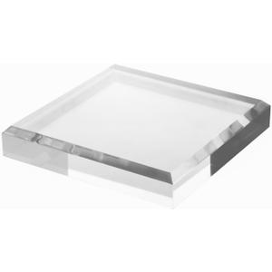 CiaoHER 1in Thickness Beveled Acrylic Square Display Block Clear Polished Pedestal Stand Riser (6x6, 1pack)