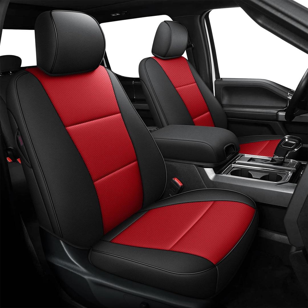 AOMSAZTO Custom Fit Front Seat Covers for Ford F150 2015-2026 SuperCrew