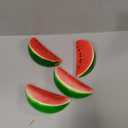 Woration 4 PCS Artificial Fake Watermelon Slice Fruit Faux Lifelike Plastic Red Watermelons for Home Fruit Bowls Kitchen Decor & Accessories