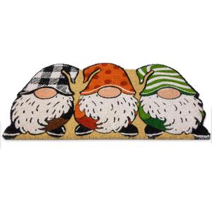 3 x MAINEVENT Gnome Door Mat 30x17 Inch, Gnome Winter Door Mat for Covered Outdoor Area, Welcome Mat Rug, Holiday Mat w/Non-Slip Backing, Winter Decor for Front Door