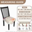 Stretch Dining Chair Seat Covers Set of 6,Dining Chair Slipcovers, Floral Printed Chair Covers,Soft Fabric Washable Upholstered Chair Seat Protector, No Rear Covers for Home Kitchen Dining Room (Dahlia)