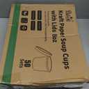 Paper Soup Containers with Lids, 50 Pack Brown Soup Bowls Biodegradable Ice Cream Cups with LidS for Hot Soup or Ice Cream (50 sets, 8 oz)