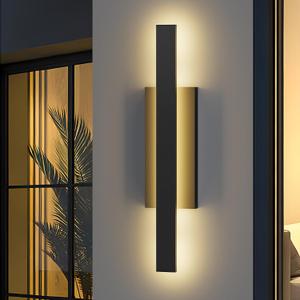 LamQee 31 inch Aluminum Long Outdoor Wall Lights, 3000K 1600LM 32W LED Modern Exterior Lighting Fixtures, IP65 Waterproof Matte Black Linear Outside Sconce Wall Mount for House Porch Patio Garage Door, 30.75 Inch