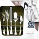 Mikasa 18/10 Stainless Steel French Countryside 65 Piece Flatware,Service for 12