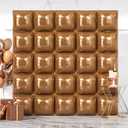 NISOCY Thanksgiving Fall Balloons 25PCS Brown Square Foil Balloons Wall Backdrop Double Sided Brown Balloon Tunnel Arch Kit for Birthday Wedding Graduation Baby Bridal Shower Party Decorations (A06 - Metallic Brown)