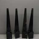 Fence Post Anchor Ground Spike Heavy Duty Black Powder Coated Fence Stakes Post Base for Mailbox, 24 x 4 x 4 Inches Outer Diameter (Inner Diameter 3.6 x3.6 Inches), Pack of 4