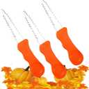 ANDES 3PCS Pumpkin Carving Kit - All-in-One Kids Stainless Steel Double-Side Sculpting Tool Kit for Halloween Decoration Gift