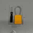 PROfezzion Secure Air Tag Holder with Metal Wire Cable for Luggage, IPX8 Waterproof Hard Shell Hidden Air Tag Case with Allen Key Locking System for Travel Suitcase, Backpack, Keys, Pets & More (Yellow)