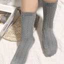 2 x Chalier 6 Pairs Womens Crew Socks, Retro Casual Knit Socks Soft Cotton Sock for Women (Mixed Color)