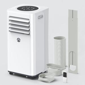 Portable Air Conditioners, 10000 BTU Air Conditioner Portable for Room up to 450 Sq. Ft., 3-in-1 Portable AC Unit with Digital Display, Remote Control, Window Installation Kit, 24H Timer, Sleep Mode, White