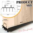 2Pcs 36" Long Door Bottom Replacement, Under Door Seal with Vinyl Fins for Weatherproofing and Insulation, Fits 7/8" Kerf (2, Brown)