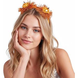 xo, Fetti Disco Pumpkin Headband - Fits Adult + Child | Halloween Hair Accessory, Orange Kids Party Favor, Spooky Birthday Decorations, Fall Costume xo, Fetti Disco Pumpkin Headband - Fits Adult + Child | Halloween Hair Accessory, Orange Kids Party Favor, Spooky Birthday Decorations, Fall Costume