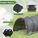 CIEOVO Plant Shade Cloth Set, 6 Sets of Greenhouse Hoops Clips for Raised Beds and Rope 6.56' x 4.9' Plant Umbrellas 70% Sunblock Shade Cloth for Greenhouse Outdoor Plants Vegetables