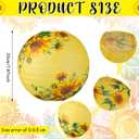 Panelee 12 Pcs Sunflower Paper Lanterns Party Decorations 8 Inch Hanging Round Hanging Paper Party Decorations for Holiday Indoor Outdoor Supplies