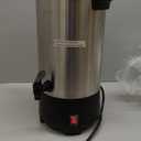 SYBO Commercial Grade Stainless Steel Percolate Coffee Maker, Hot Water Urn for Catering, Hot Beverage Dispenser, 40-Cup, 6L, Metallic