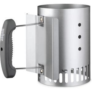 Weber Rapidfire Compact Chimney Starter Charcoal Grill Accessory That Lights Coals in Under 15 Minutes, Ideal for Smaller Grills (Smokey Joe & Jumbo Joe)