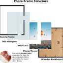 JCJMY 16x20 Picture Frame Set of 4 with 11x14 Mat, Display Photo 11x14 with Mat or 16 x 20 Without Mat, Wall Hanging Large 16 by 20 Poster Frame with Plexiglass, 4 Pack, Black