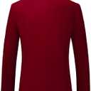 Mens Velvet Blazer Slim Fit Tuxedo Suits Jacket Shawl Collar Solid Jacket Wedding Dinner Prom One Button Blazer Jacket (Wine Red)