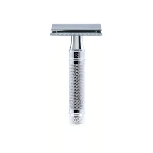 Edwin Jagger DES89KN Short Handled Classic Double Edge Manual Eco-Friendly and Reusable Safety Razor for Men and Women for Shaving Cream or Soap Fits All DE Razor Blades (Knurled)