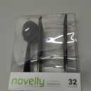 Novelty Modern Flatware, Cutlery, Teaspoons/Dessert Spoon Luxury Black 32 Count