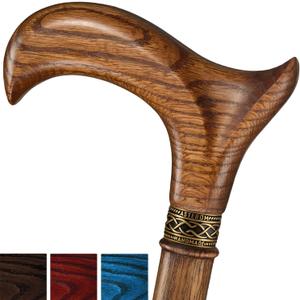 Asterom Walking Cane - Handmade, Ergonomic, Wooden - Canes for Men & Women - Walking Sticks for Seniors, Unique, Wood - FSA/HSA Eligible (33" (for height 5'2" to 5'4"), #2 Caramel)