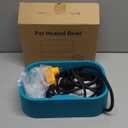 IPOW Pet Heated Water Bowl - 5.5L Extra-Large Rectangular Outdoor Durable Outdoor Dog Bowl with Anti-Chew Cord, Keep Water Warm at 77-95 for Cats & Dogs, BPA-Free, Spill-Proof, Blue (XXL)