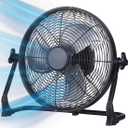 ZZE 14 Inch Battery Operated Fan Rechargeable, Upgraded with High Airflow Metal Blade Camping Fan, Cordless, Quiet, USB Phone Charge, 5-72H Working Time