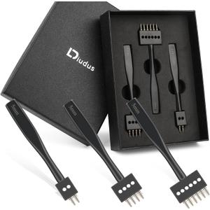 Leather Hole Punch, Prong Punch, Black Hole Punch Tool 5mm, 2/4/6 Lacing Stitching Punch, Round Hole Prong Stitching Chisel Set Leather Working Tools for Leathercraft