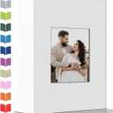 Artfeel Photo Album 4x6 with 100 Pockets, Slip-in Picture Albums, Linen Cover Memory Book with Front Window, White Page Vertical Photo Book for Wedding, Family, Anniversary, Baby, Vacation