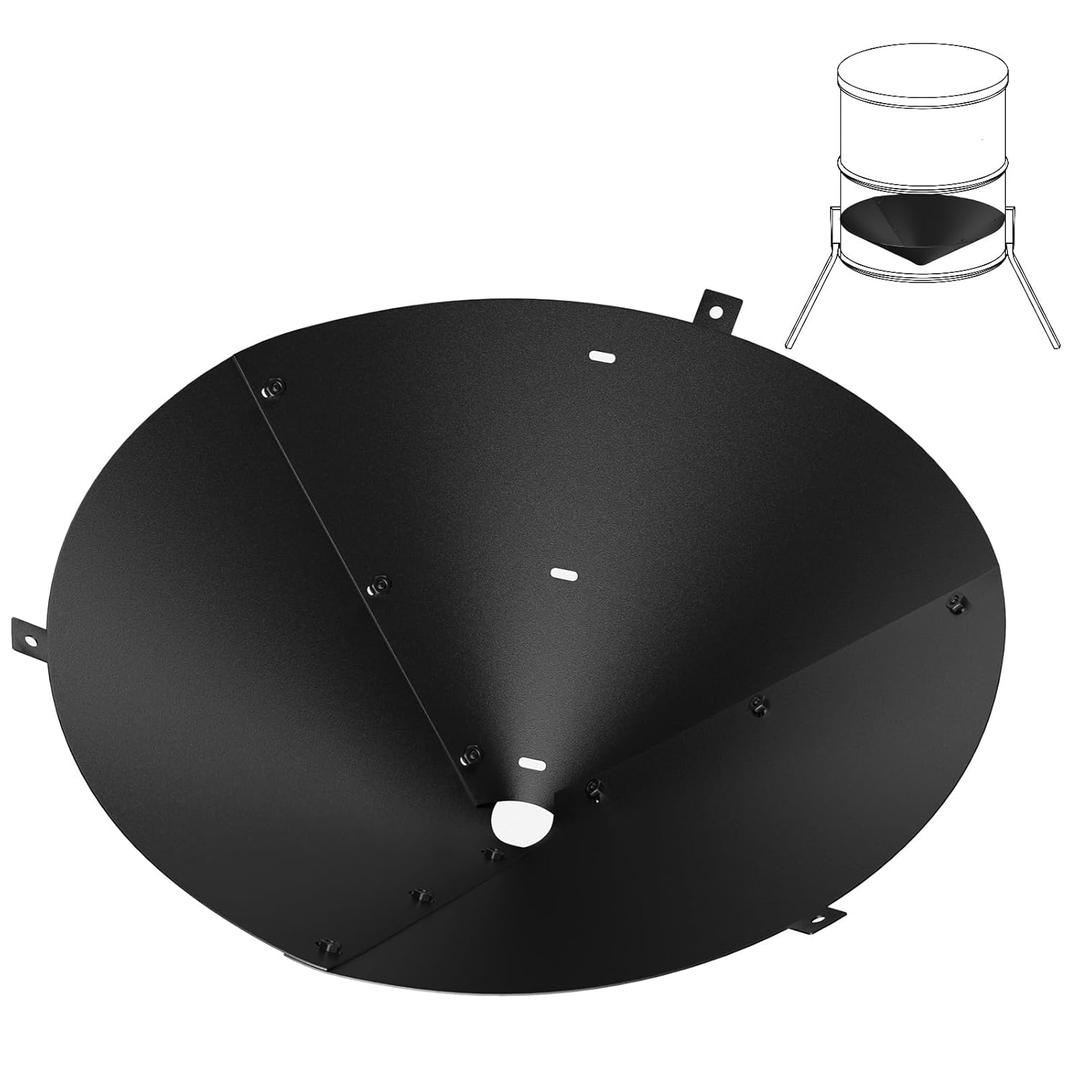 Metal Deer Feeder Funnel, Adjustable Size Hot-Dip Galvanized Steel Deer Feeder Parts, Fits 55 Gallon Barrels.