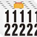 1.5 inch Self Adhesive Numbers for Mailbox, House Numbers, Reflective Mailbox Number, Trash Cans Number, for Outside, 60 PCS (Black/White)