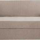 2 Piece Stretch Sofa Covers Couch Covers for Living Room Furniture Slipcovers (Base Cover Plus Seat Cushion Cover) Feature Upgraded Thicker Jacquard Fabric Removable Washable (Sofa, Sand)